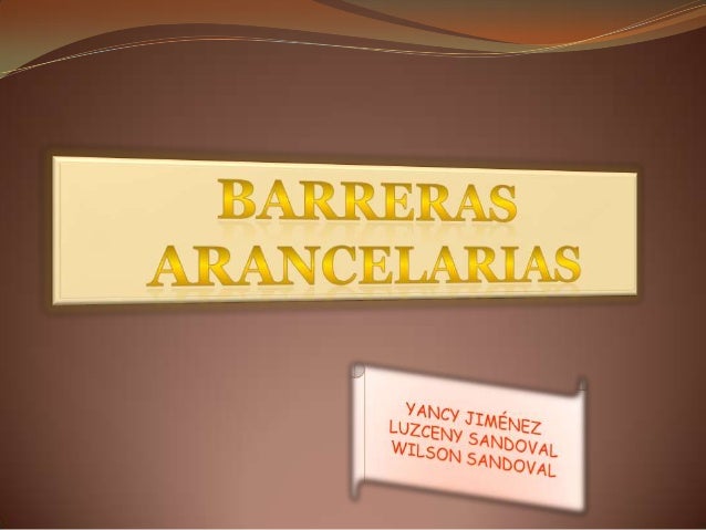 Barreras Arancelarias