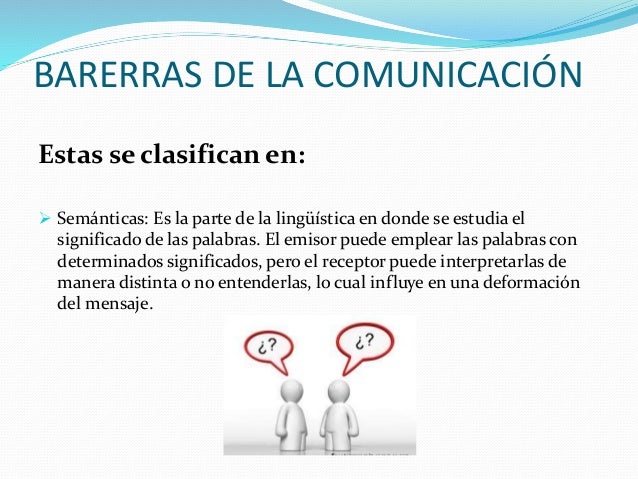 Barreras de la comunicación