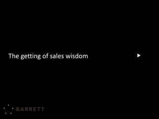 The getting of sales wisdom u 