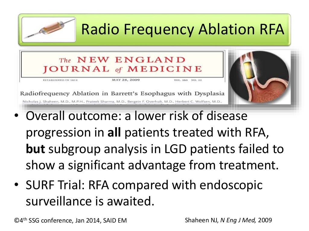 Barrett’s surveillance and early management of ca oesophagus
