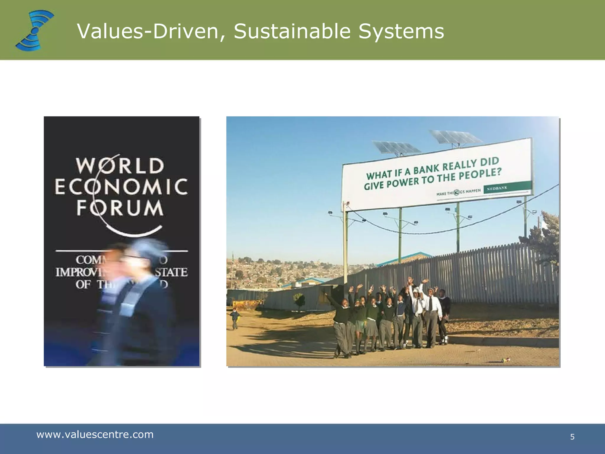 Values-Driven, Sustainable Systems 