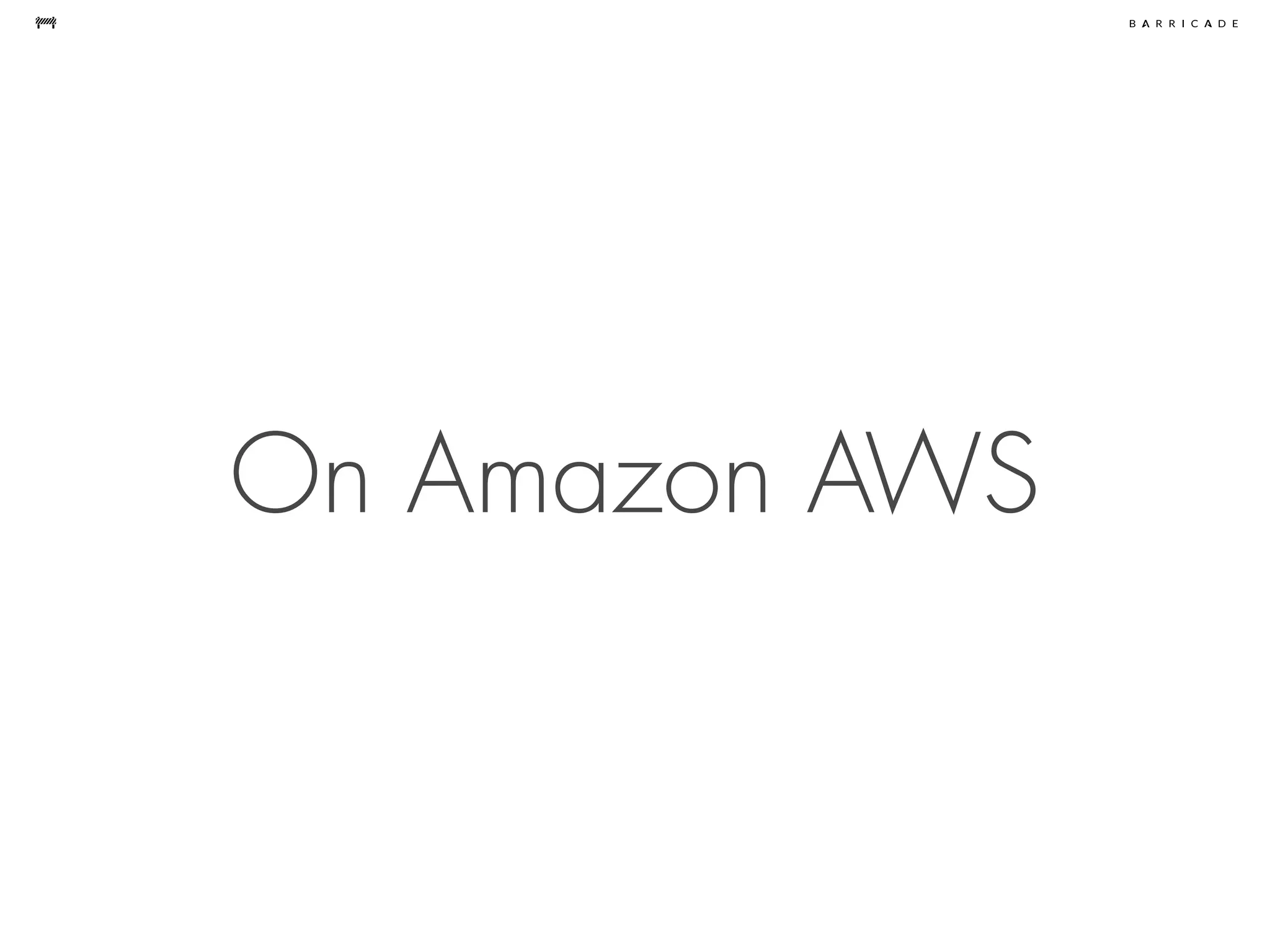 On Amazon AWS
