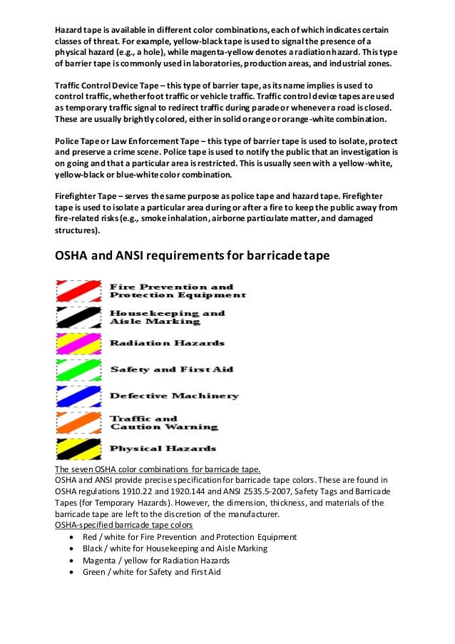 Barricade tape