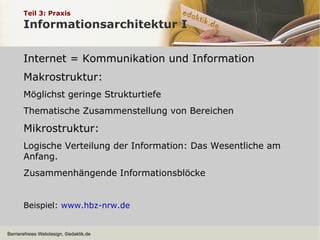 Seiten auch ohne Scripte und Applets nutzbar machen. 