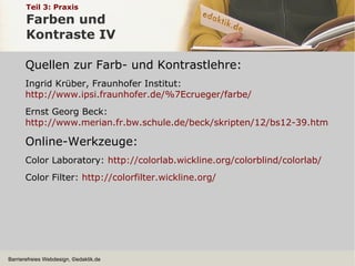 Teil 1: Grundlagen BITV zusammengefasst Priorität 1 - Konformitätsstufen A und AA: „MUSS“-Kriterien: Grundlegende Erfordernisse für eine basale Barrierefreiheit 