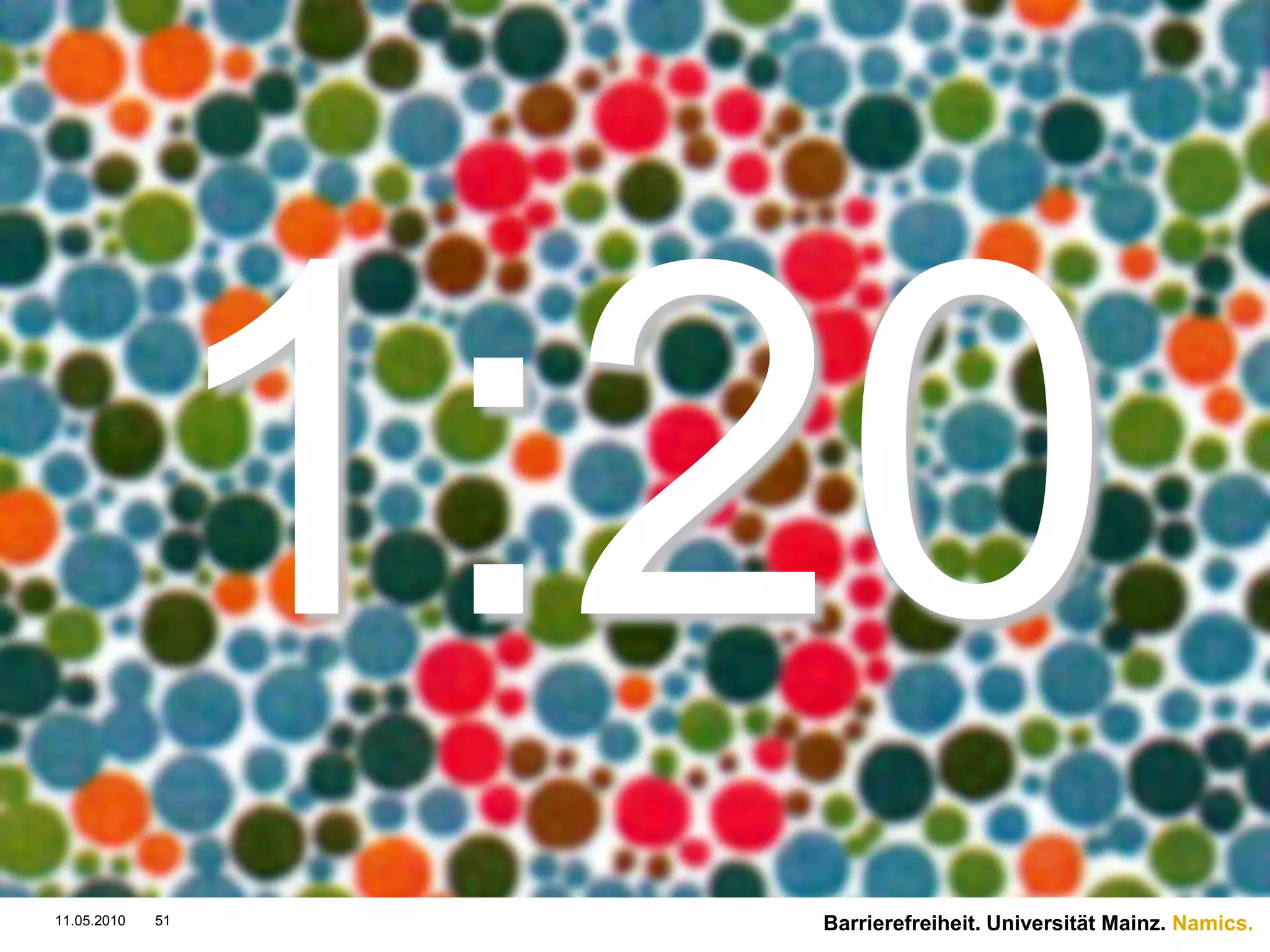 Barrierefreiheit. Universität Mainz. Namics.11.05.201039