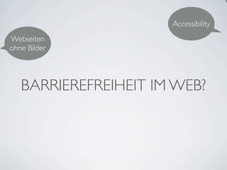 Einführung Barrierefreiheit Berufsschule