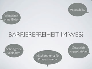 Einführung Barrierefreiheit Berufsschule