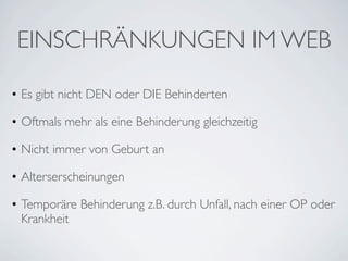 Einführung Barrierefreiheit Berufsschule