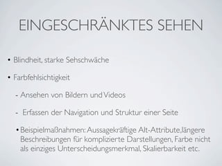 Einführung Barrierefreiheit Berufsschule