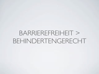 Einführung Barrierefreiheit Berufsschule