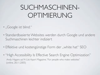 Einführung Barrierefreiheit Berufsschule