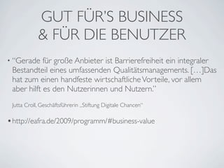 Einführung Barrierefreiheit Berufsschule