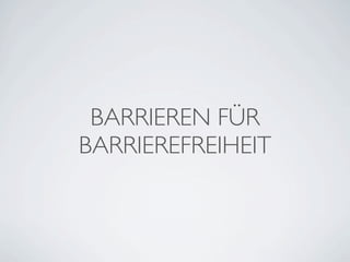Einführung Barrierefreiheit Berufsschule