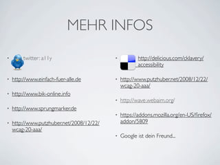 Einführung Barrierefreiheit Berufsschule