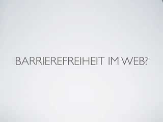 Einführung Barrierefreiheit Berufsschule