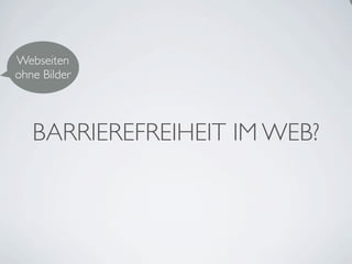 Einführung Barrierefreiheit Berufsschule