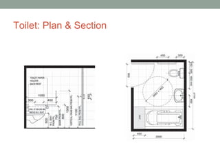Toilet: Plan & Section
 