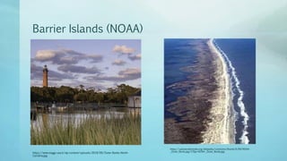 Barrier Islands (NOAA)
https://upload.wikimedia.org/wikipedia/commons/thumb/6/69/NOAA-
_Outer_Banks.jpg/170px-NOAA-_Outer_Banks.jpg
https://www.viaggi-usa.it/wp-content/uploads/2018/09/Outer-Banks-North-
Carolina.jpg
 