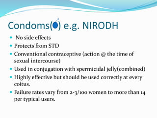 Nirodh Using Barrier methods for Contraception | PPTX