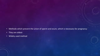 Barrier methods of contraception | PDF