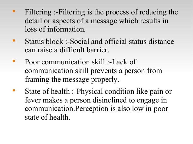 Communication Barriers