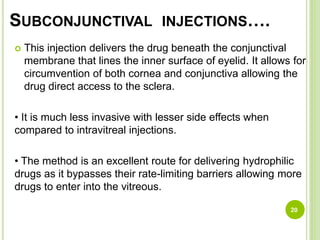 Barriers and routes of occular drug delivery system | PPTX