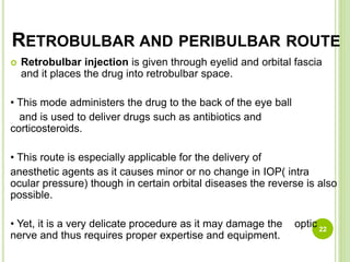 Barriers and routes of occular drug delivery system | PPTX