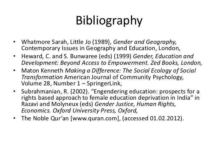 Example of bibliography in research picture