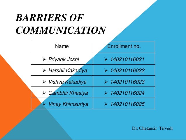 barriers of communication barriers of communication
