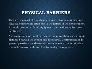 Barriers of communication | PPTX