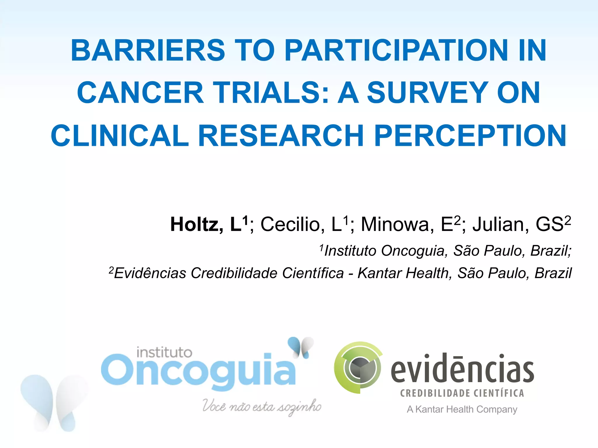 Barriers to Participation in Cancer Trials | PDF