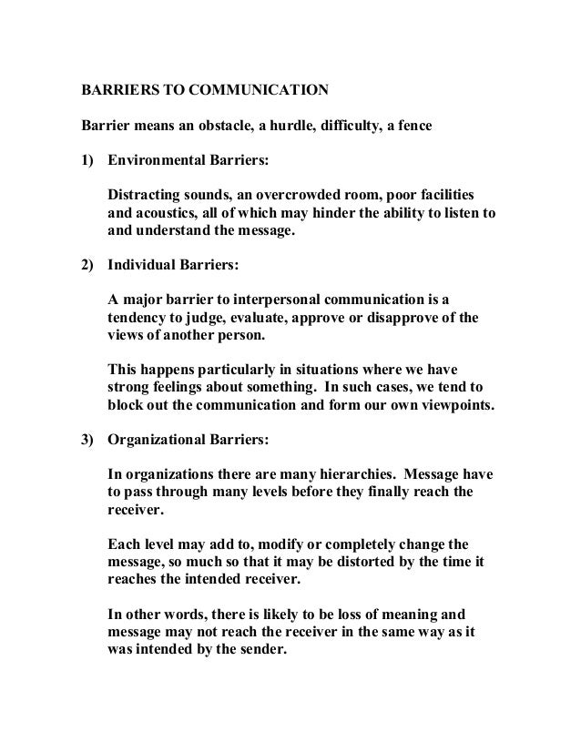 ️Barriers To Communication Worksheet Free Download Goodimg.co