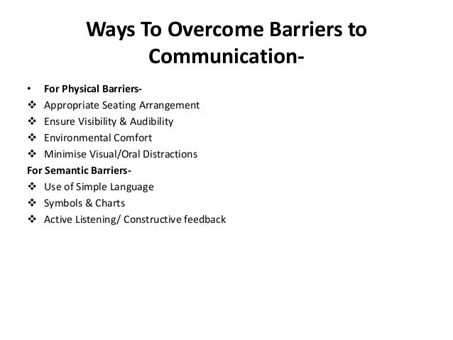 barriers to communication
