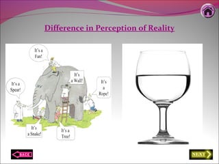 Difference in Perception of Reality
 