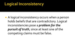 Light Inconsistency Barriers to critical thinking | PPTX