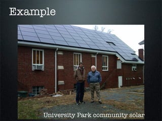 Barriers to Distributed Generation


• Tradition
• Capital
• Cash Flow
• Legal
• Utility
 