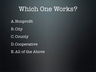 Minnesota Nonprofit Solar Project Cash Flow




     15%   15%     25%         25%         20%




0%         25%           50%         75%         100%



      Federal tax credit             Middleman
      Depreciation                   State rebate
      Net metering
 