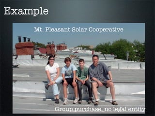 Barriers to Distributed Generation


• Tradition
• Capital
• Cash Flow
• Legal
• Utility
 