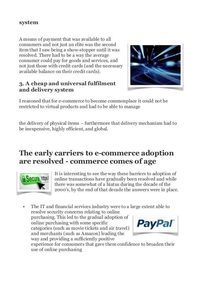 adoption of e commerce in the construction According to a recent survey of 120 b2b e-commerce professionals, 80 percent of respondents either agreed or strongly agreed that their customers' expectations followed b2c shopper practices for this reason, amongst many others, it's important that your b2b e-commerce site follows the best practices for both customer adoption and adoption. adoption of e commerce in the construction According to a recent survey of 120 b2b e-commerce professionals, 80 percent of respondents either agreed or strongly agreed that their customers' expectations followed b2c shopper practices for this reason, amongst many others, it's important that your b2b e-commerce site follows the best practices for both customer adoption and adoption.