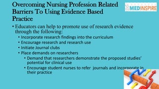 Barriers to evidenced based practice Priyadarsini John | PDF