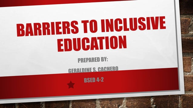 conclusion of barriers of inclusive education