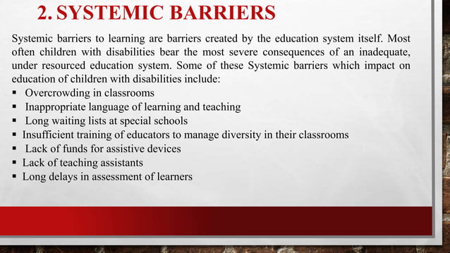 barriers to inclusive education.pptx | Special Needs Kids | Parenting
