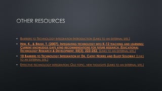 Barriers to Technology Integration | PPTX