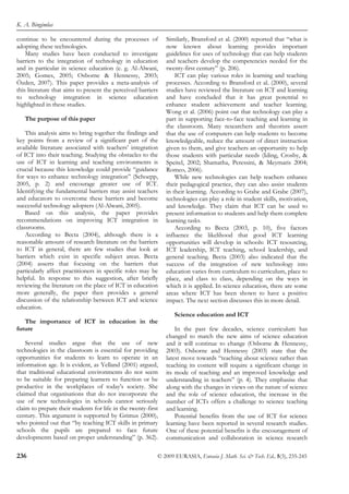Barriers to the successful integraration of ICT | PDF