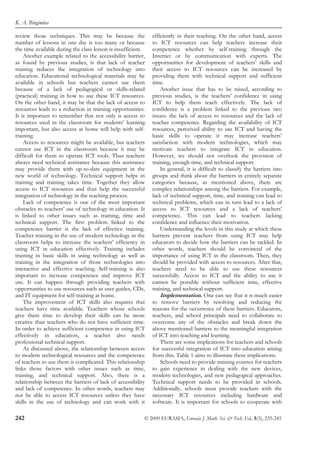 Barriers to the successful integraration of ICT | PDF