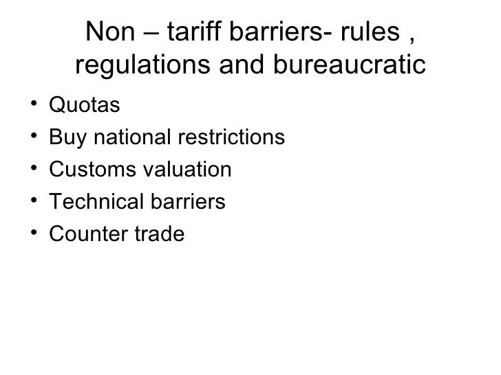 Barriers To Trade