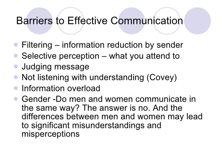 Barrier to communication