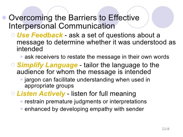 Barrier to communication