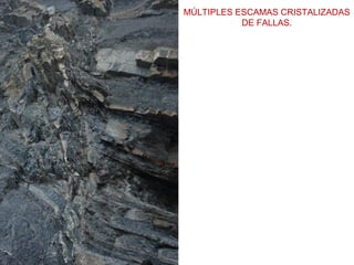 MÚLTIPLES ESCAMAS CRISTALIZADAS
DE FALLAS.
 